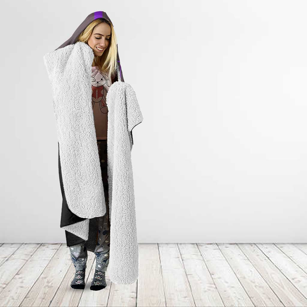 Fushiguro Toji from Jujutsu Kaisen Hooded Blanket with Purple and Black Background and Multiple Poses Design - The Mazicc