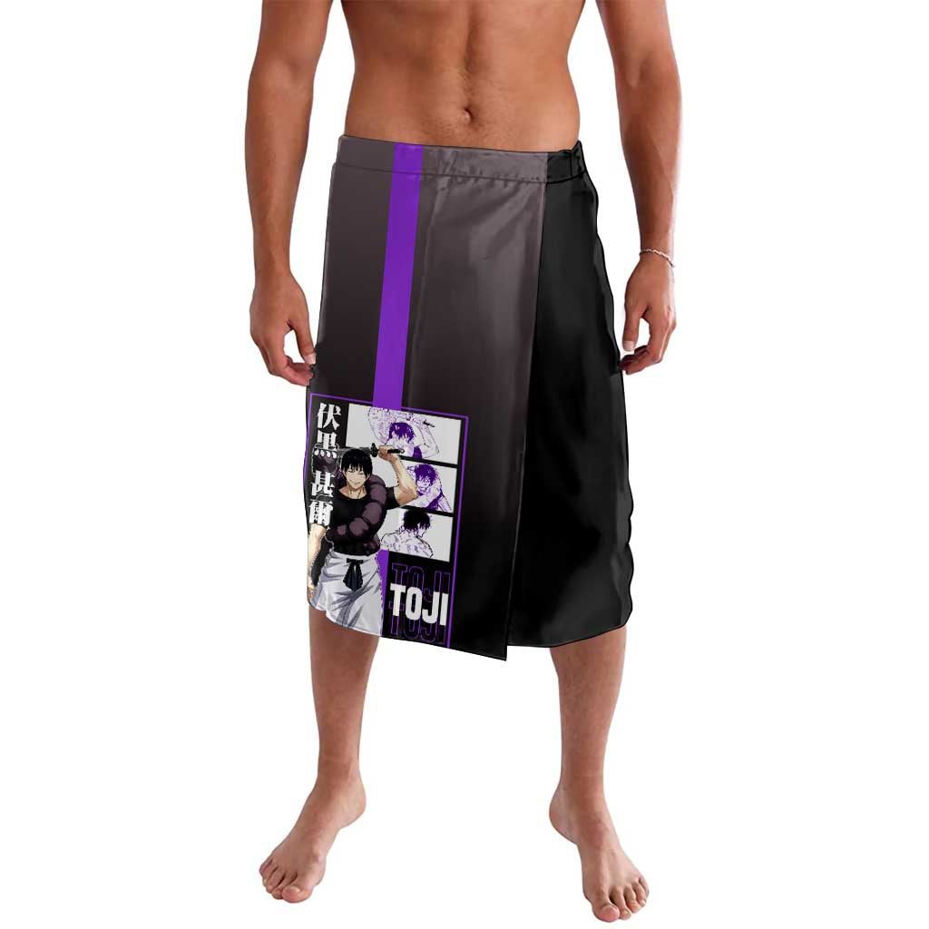 Fushiguro Toji from Jujutsu Kaisen Lavalava with Purple and Black Background and Multiple Poses Design - The Mazicc