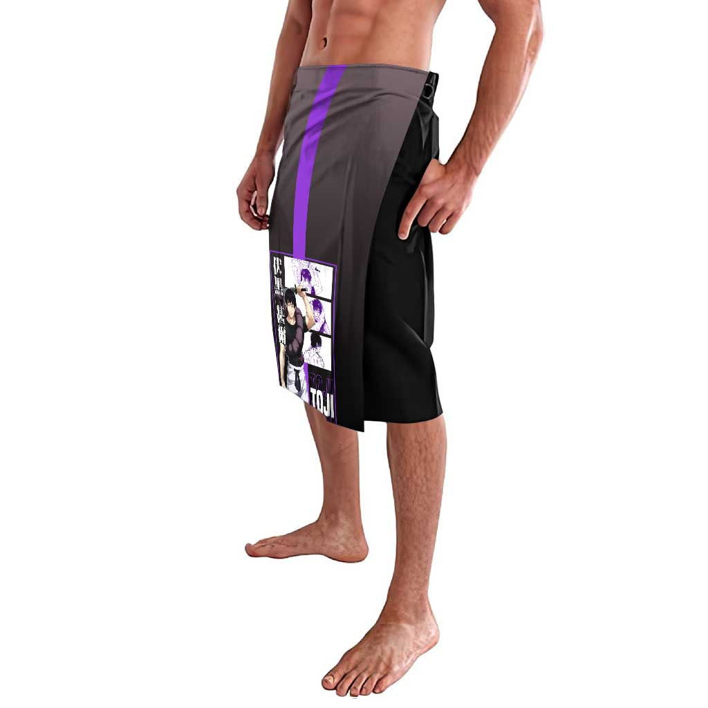 Fushiguro Toji from Jujutsu Kaisen Lavalava with Purple and Black Background and Multiple Poses Design - The Mazicc