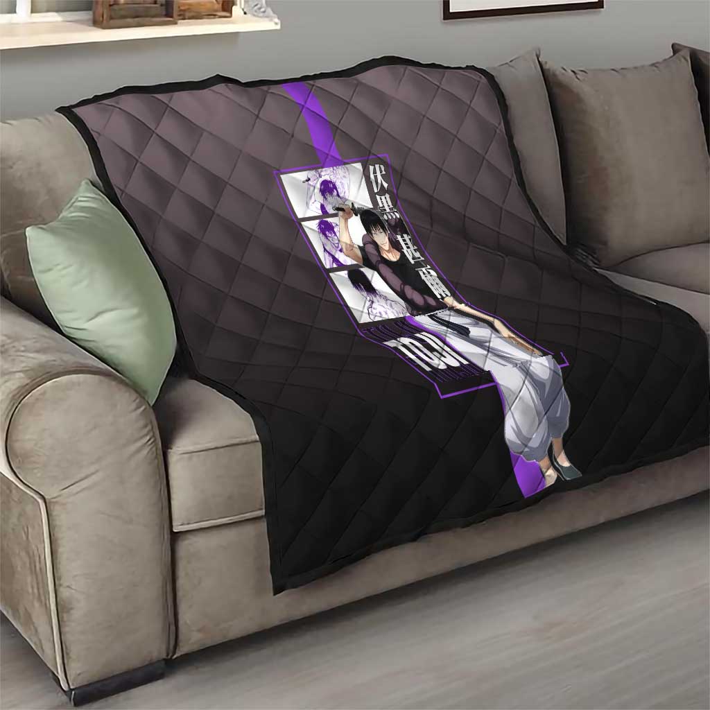 Fushiguro Toji from Jujutsu Kaisen Quilt with Purple and Black Background and Multiple Poses Design - The Mazicc
