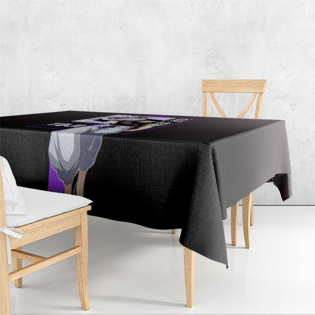 Fushiguro Toji from Jujutsu Kaisen Tablecloth with Purple and Black Background and Multiple Poses Design - The Mazicc