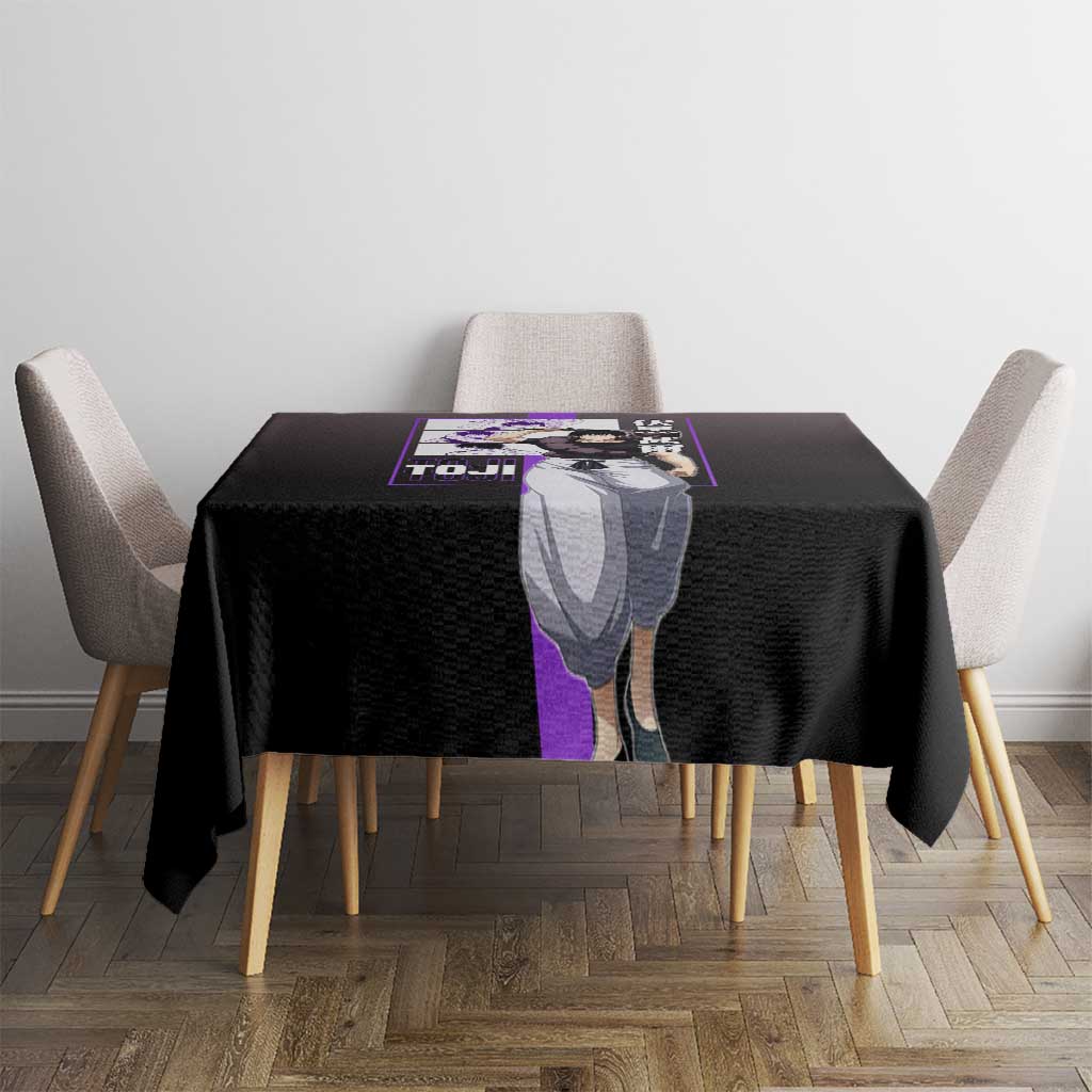 Fushiguro Toji from Jujutsu Kaisen Tablecloth with Purple and Black Background and Multiple Poses Design - The Mazicc