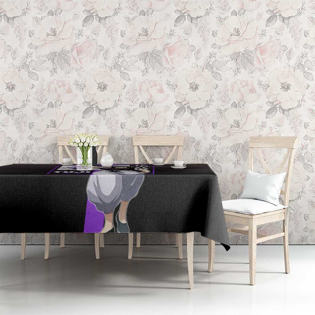 Fushiguro Toji from Jujutsu Kaisen Tablecloth with Purple and Black Background and Multiple Poses Design - The Mazicc