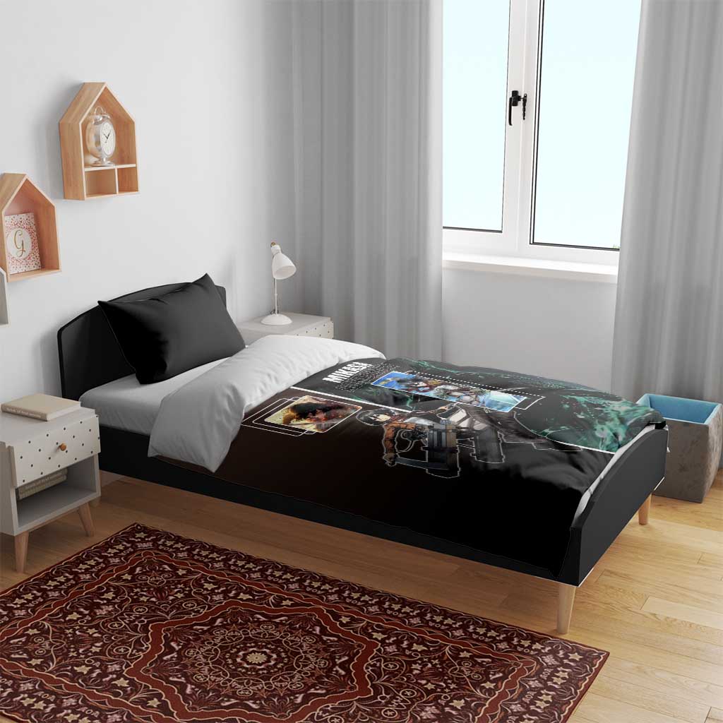 Mikasa Ackerman from Attack on Titan Bedding Set with Sword and Action Pose Design - The Mazicc
