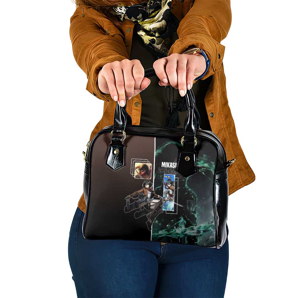 Mikasa Ackerman from Attack on Titan Shoulder Handbag with Sword and Action Pose Design - The Mazicc