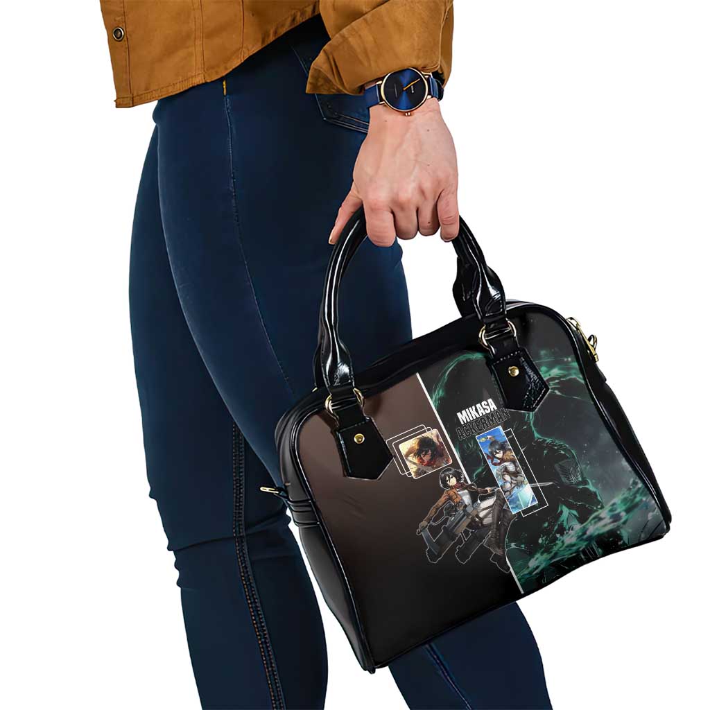 Mikasa Ackerman from Attack on Titan Shoulder Handbag with Sword and Action Pose Design - The Mazicc