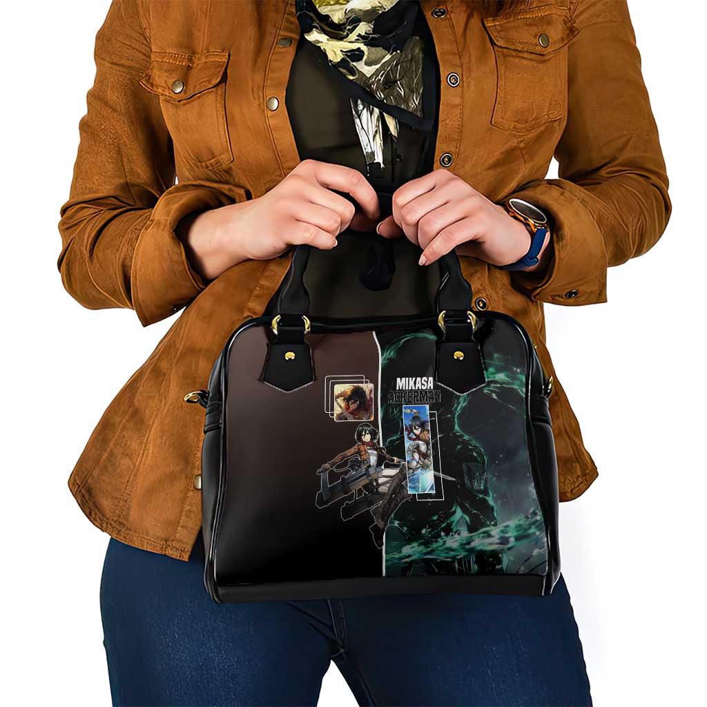 Mikasa Ackerman from Attack on Titan Shoulder Handbag with Sword and Action Pose Design - The Mazicc