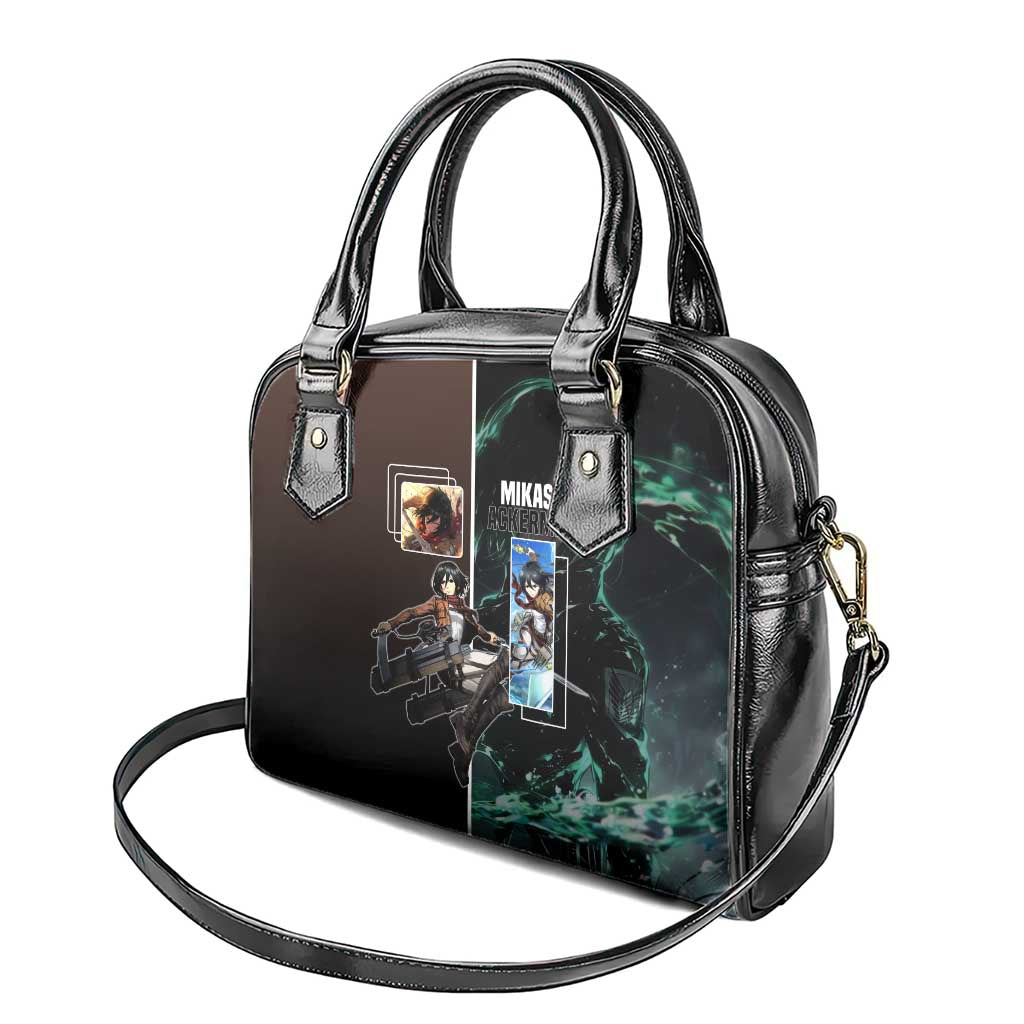 Mikasa Ackerman from Attack on Titan Shoulder Handbag with Sword and Action Pose Design - The Mazicc