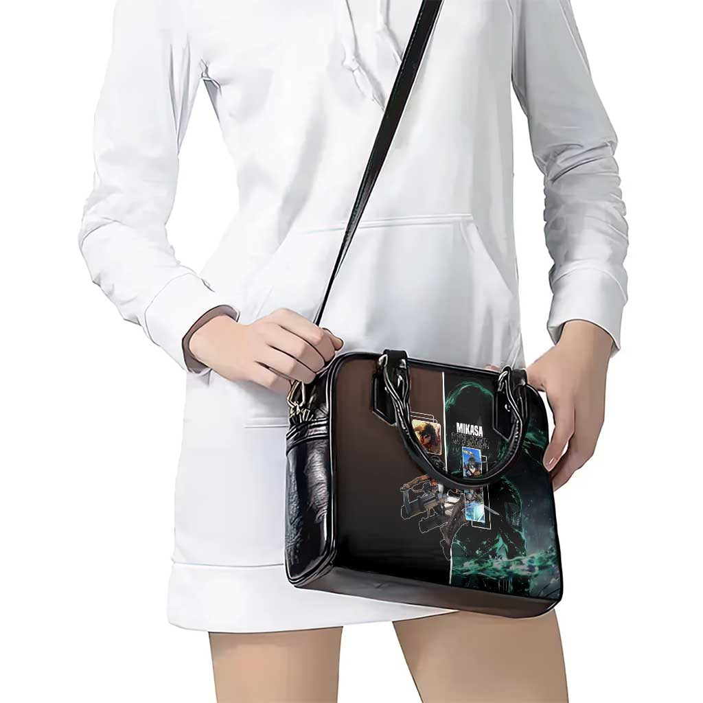 Mikasa Ackerman from Attack on Titan Shoulder Handbag with Sword and Action Pose Design - The Mazicc