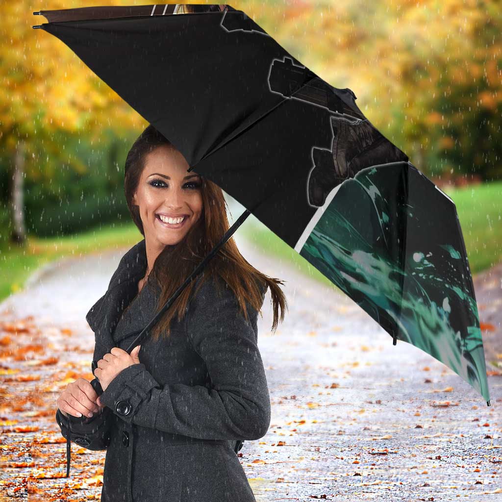 Mikasa Ackerman from Attack on Titan Umbrella with Sword and Action Pose Design - The Mazicc