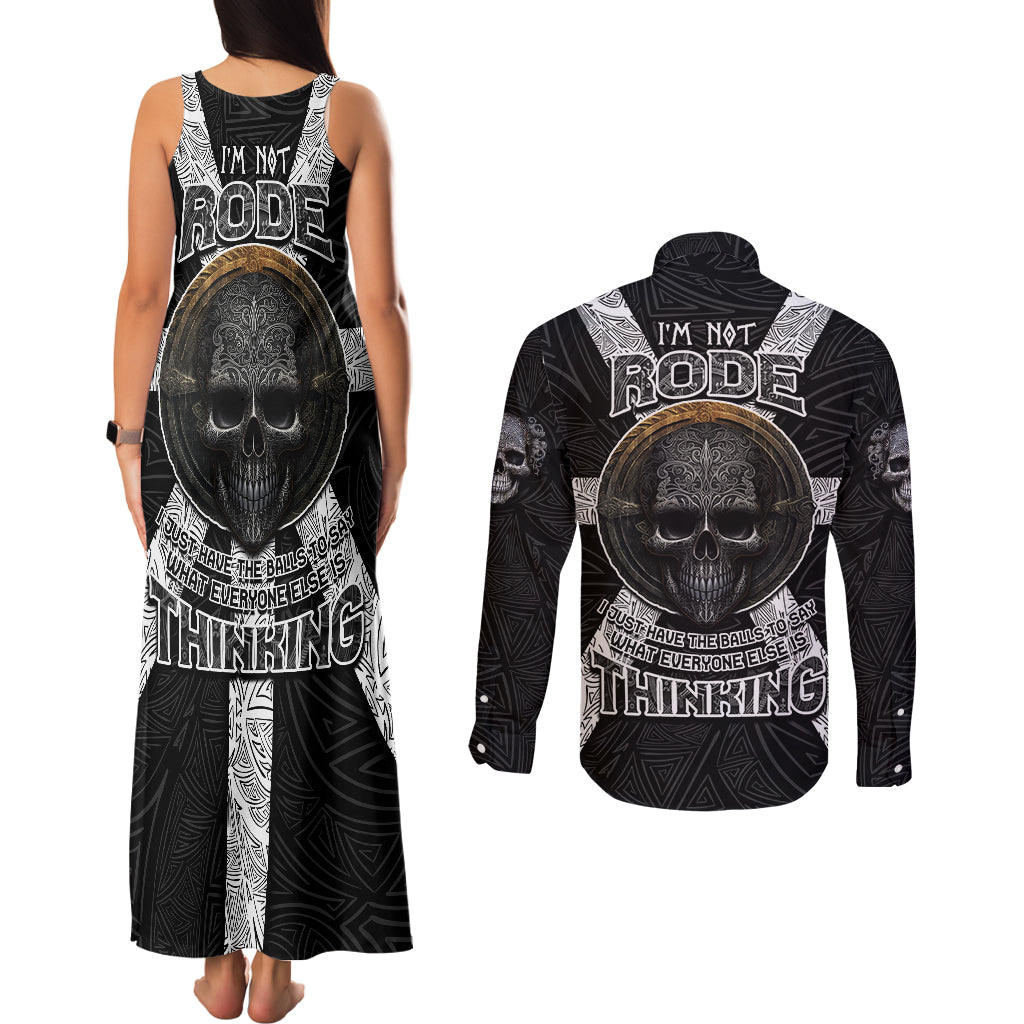 hell-pattern-skull-couples-matching-tank-maxi-dress-and-long-sleeve-button-shirts-im-not-rode-i-just-hace-the-balls-to-say-what-everyone-else-is-thinking