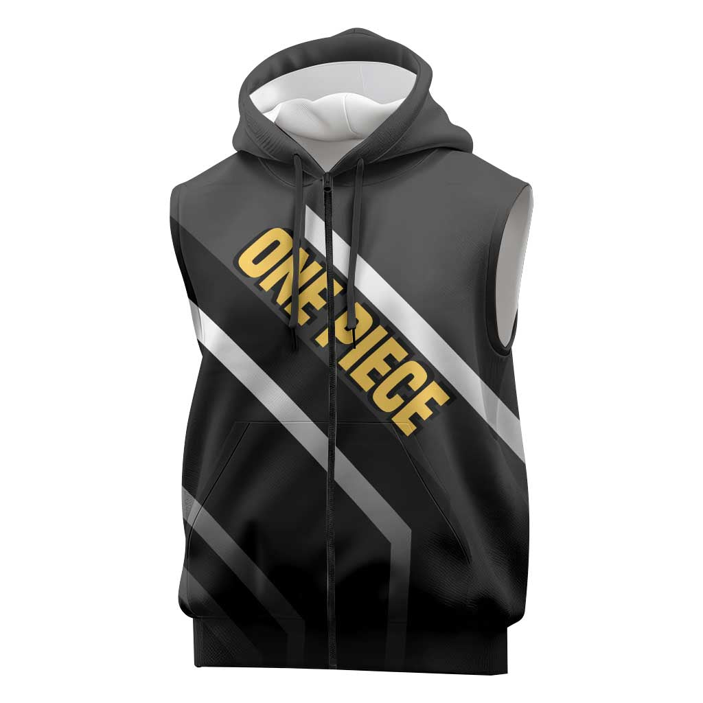 Brook One Piece Sleeveless Zip Hoodie with Skeleton Musician Pose and Stylish Design - The Mazicc