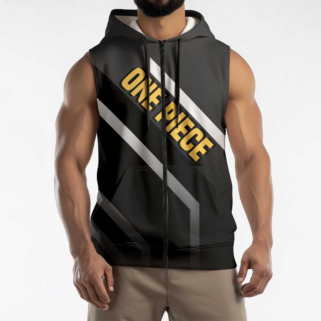 Brook One Piece Sleeveless Zip Hoodie with Skeleton Musician Pose and Stylish Design - The Mazicc