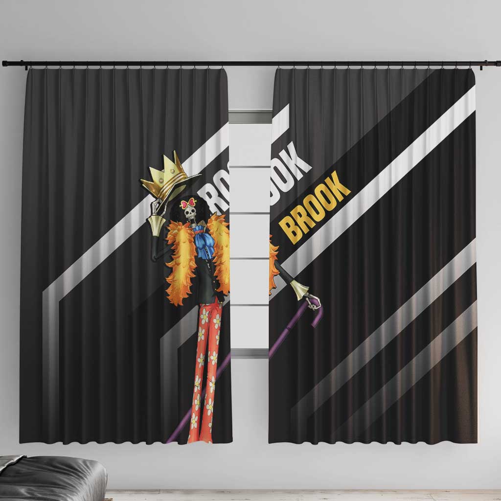 Brook One Piece Window Curtain with Skeleton Musician Pose and Stylish Design - The Mazicc