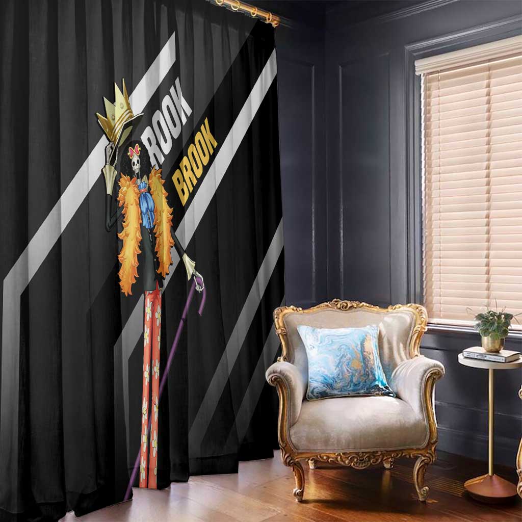 Brook One Piece Window Curtain with Skeleton Musician Pose and Stylish Design - The Mazicc