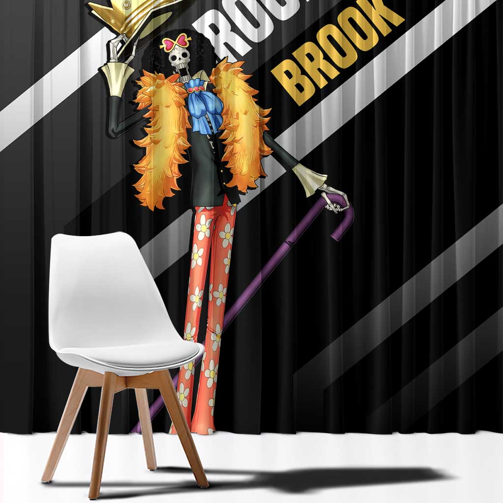 Brook One Piece Window Curtain with Skeleton Musician Pose and Stylish Design - The Mazicc
