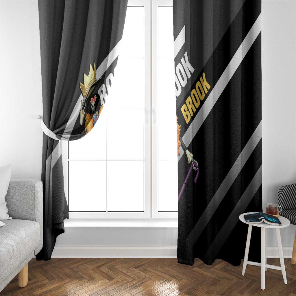 Brook One Piece Window Curtain with Skeleton Musician Pose and Stylish Design - The Mazicc