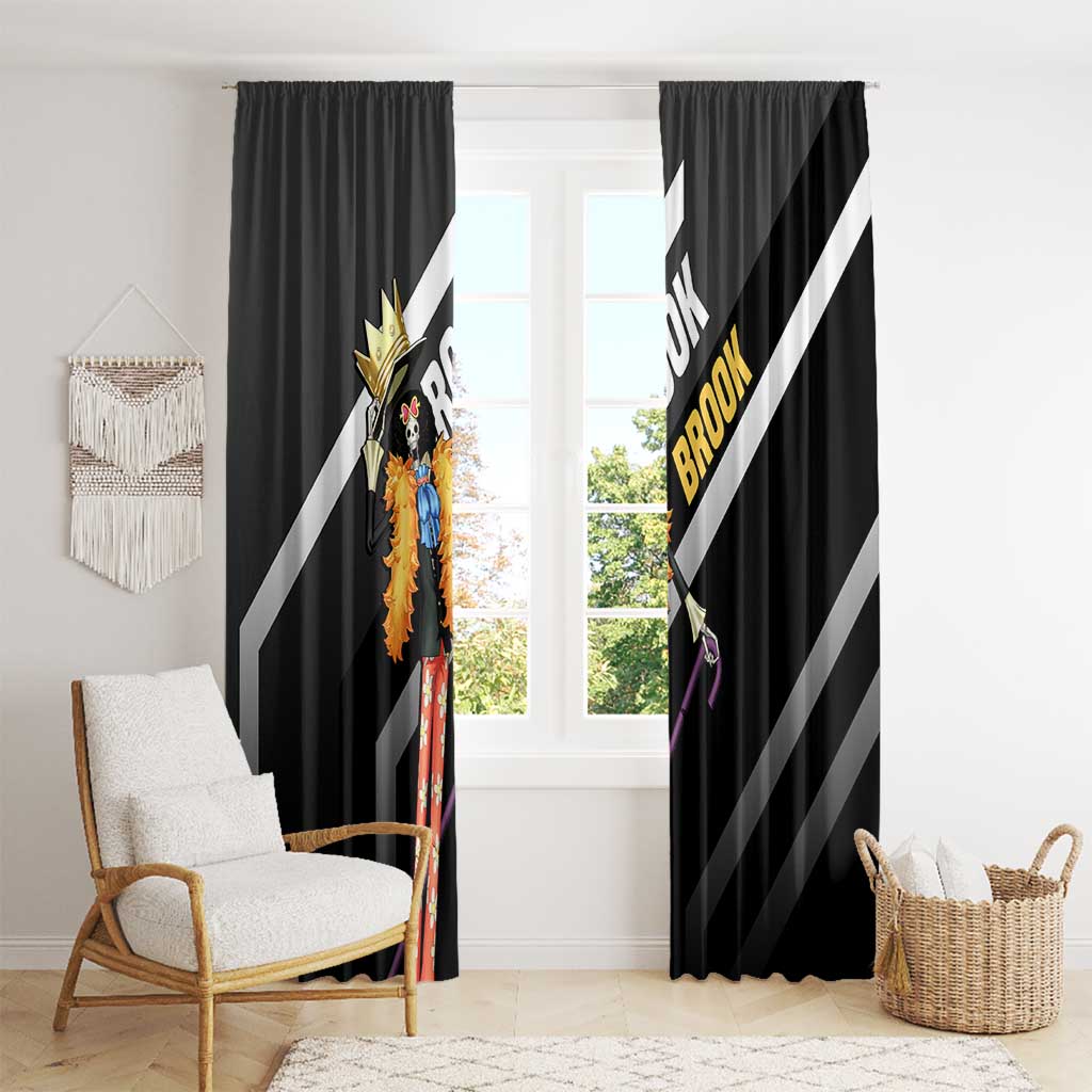 Brook One Piece Window Curtain with Skeleton Musician Pose and Stylish Design - The Mazicc
