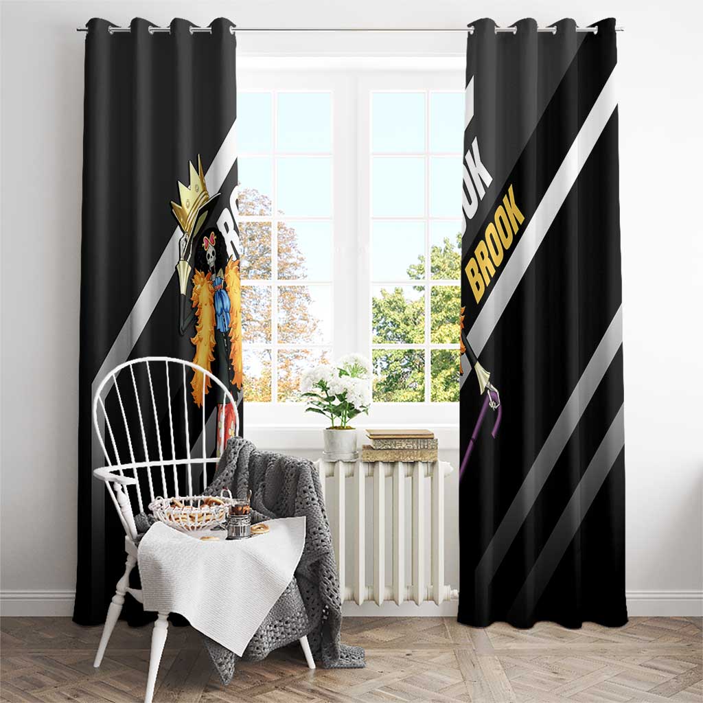Brook One Piece Window Curtain with Skeleton Musician Pose and Stylish Design - The Mazicc