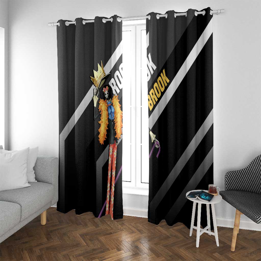 Brook One Piece Window Curtain with Skeleton Musician Pose and Stylish Design - The Mazicc