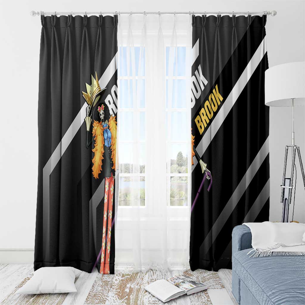 Brook One Piece Window Curtain with Skeleton Musician Pose and Stylish Design - The Mazicc