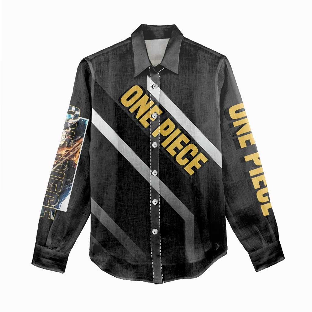 Brook One Piece Women Casual Shirt with Skeleton Musician Pose and Stylish Design - The Mazicc