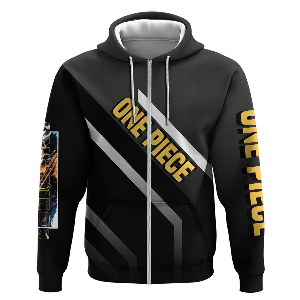 Brook One Piece Zip Hoodie with Skeleton Musician Pose and Stylish Design - The Mazicc
