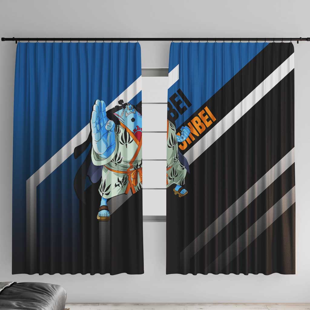 Jinbei One Piece Window Curtain with Fish-Man Warrior Pose and Ocean-Inspired Design - The Mazicc