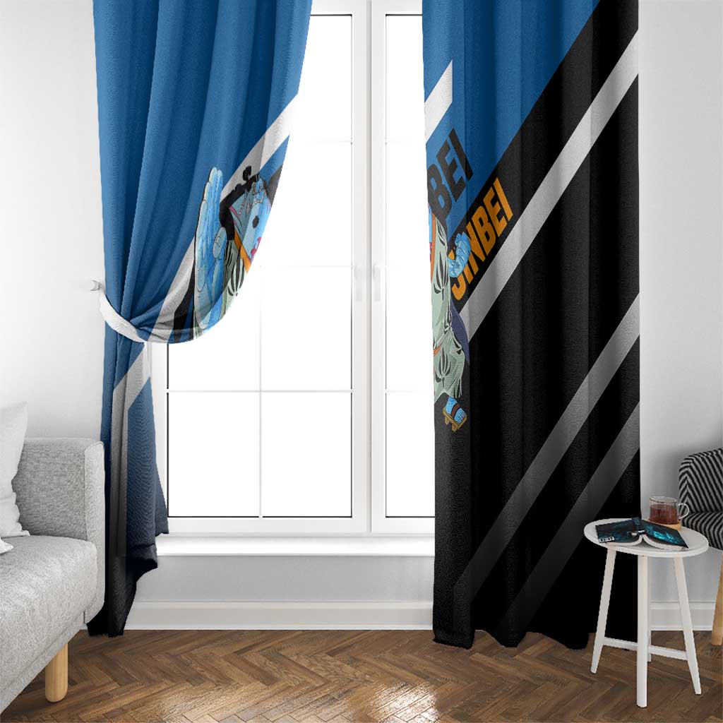 Jinbei One Piece Window Curtain with Fish-Man Warrior Pose and Ocean-Inspired Design - The Mazicc