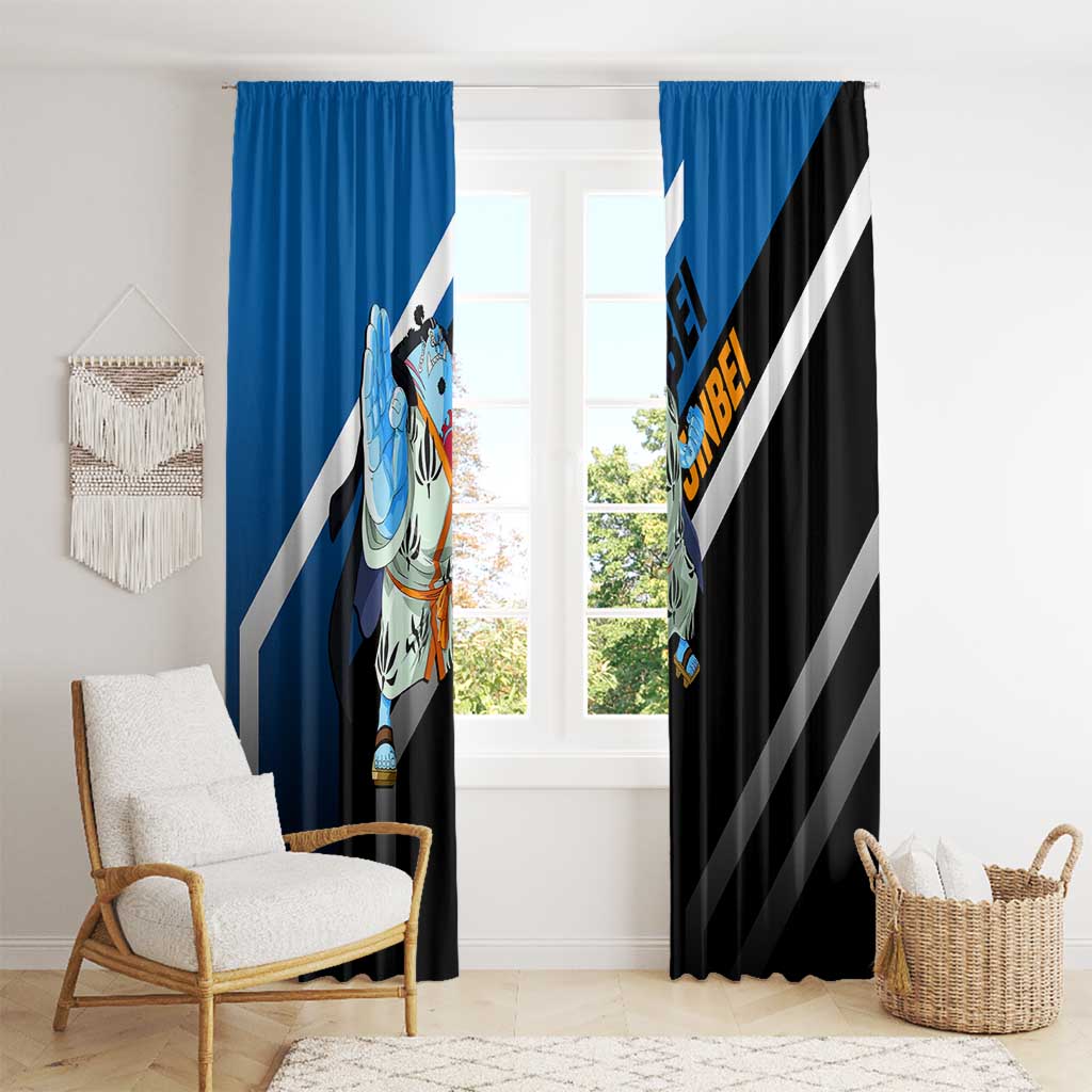 Jinbei One Piece Window Curtain with Fish-Man Warrior Pose and Ocean-Inspired Design - The Mazicc