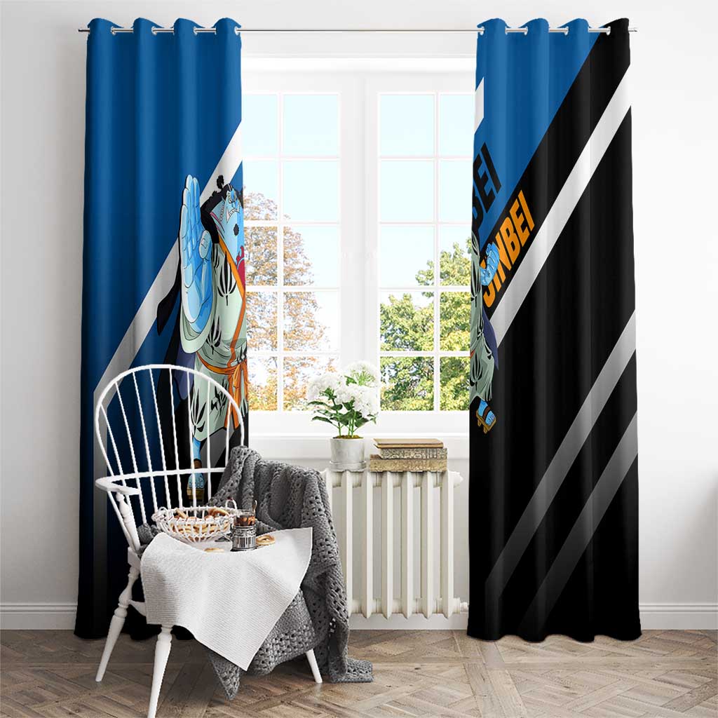 Jinbei One Piece Window Curtain with Fish-Man Warrior Pose and Ocean-Inspired Design - The Mazicc