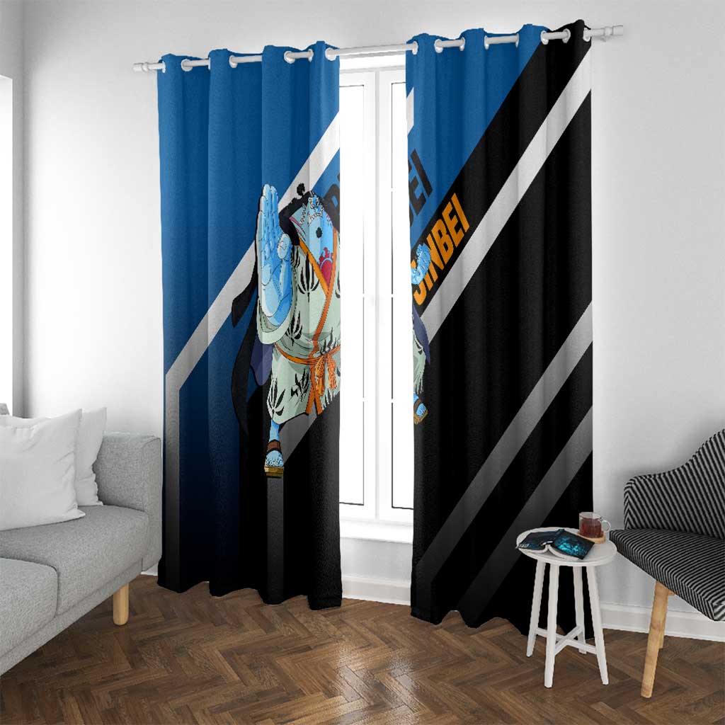 Jinbei One Piece Window Curtain with Fish-Man Warrior Pose and Ocean-Inspired Design - The Mazicc
