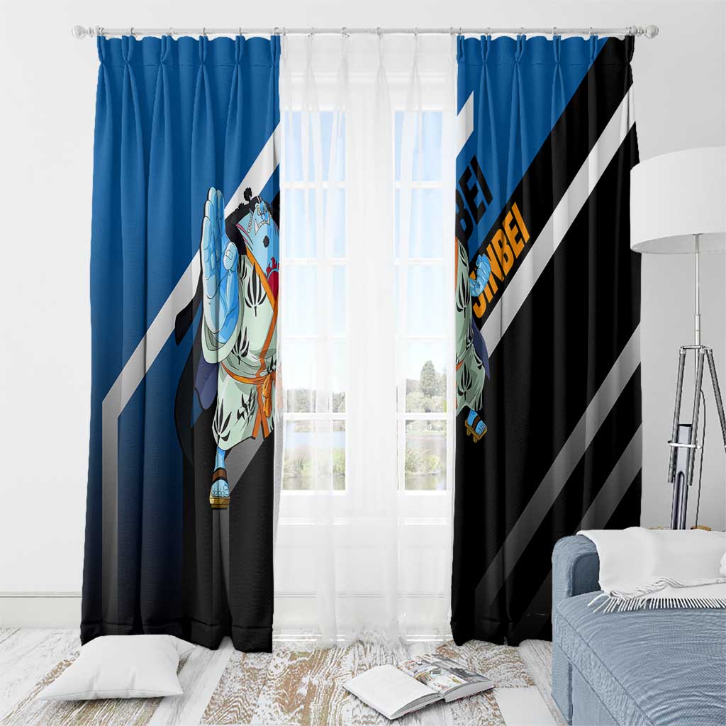 Jinbei One Piece Window Curtain with Fish-Man Warrior Pose and Ocean-Inspired Design - The Mazicc
