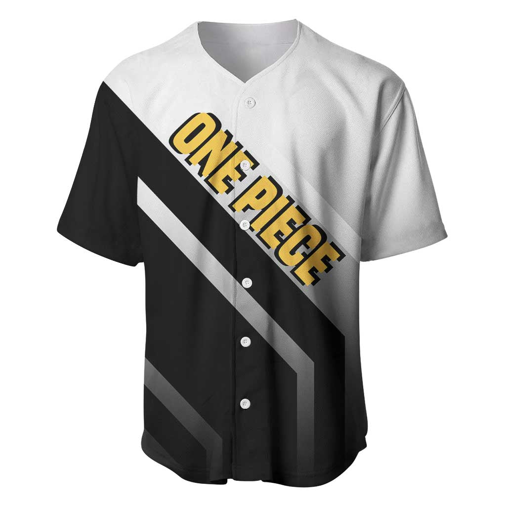 Trafalgar D. Law One Piece Baseball Jersey with Sword and Strategic Battle Pose Design - The Mazicc