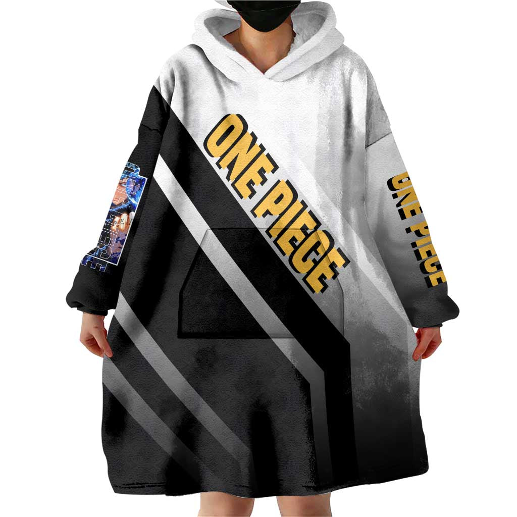 Trafalgar D. Law One Piece Wearable Blanket Hoodie with Sword and Strategic Battle Pose Design - The Mazicc