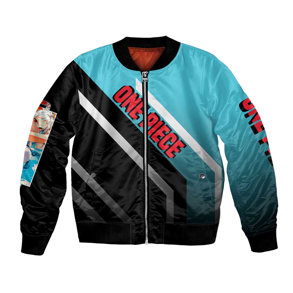 Yamato One Piece Bomber Jacket with Fierce Battle Pose and Energetic Design - The Mazicc