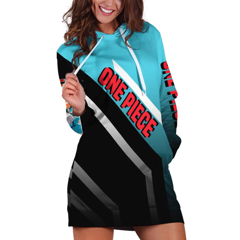 Yamato One Piece Hoodie Dress with Fierce Battle Pose and Energetic Design - The Mazicc