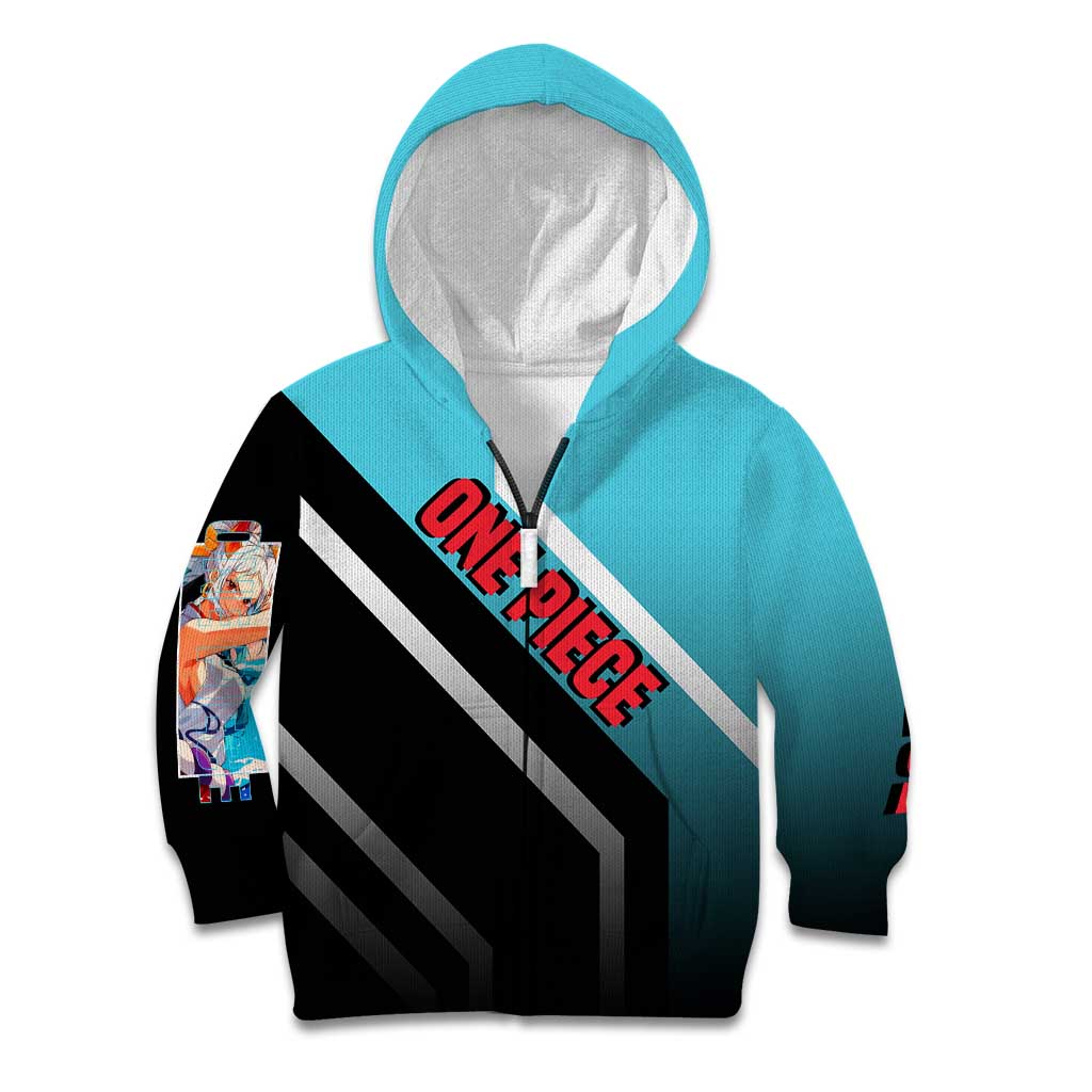 Yamato One Piece Kid Hoodie with Fierce Battle Pose and Energetic Design - The Mazicc