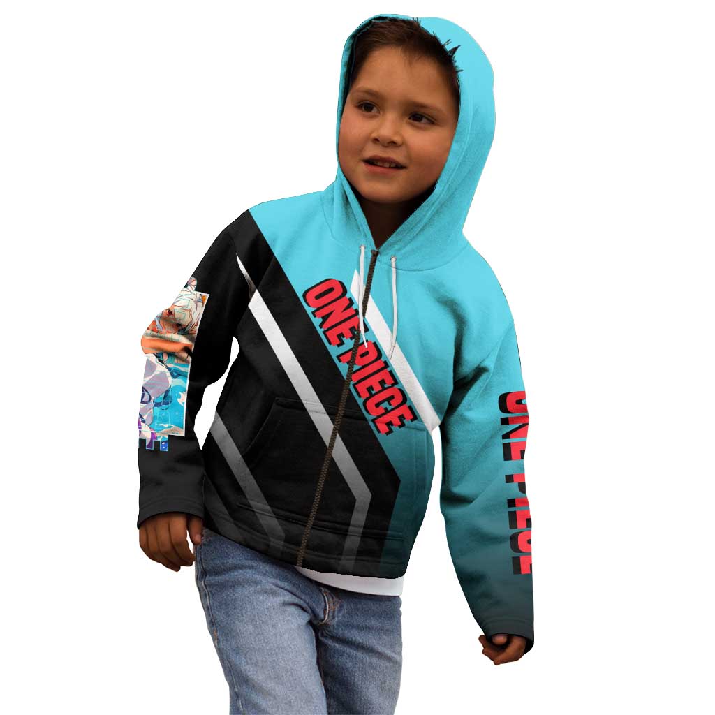 Yamato One Piece Kid Hoodie with Fierce Battle Pose and Energetic Design - The Mazicc