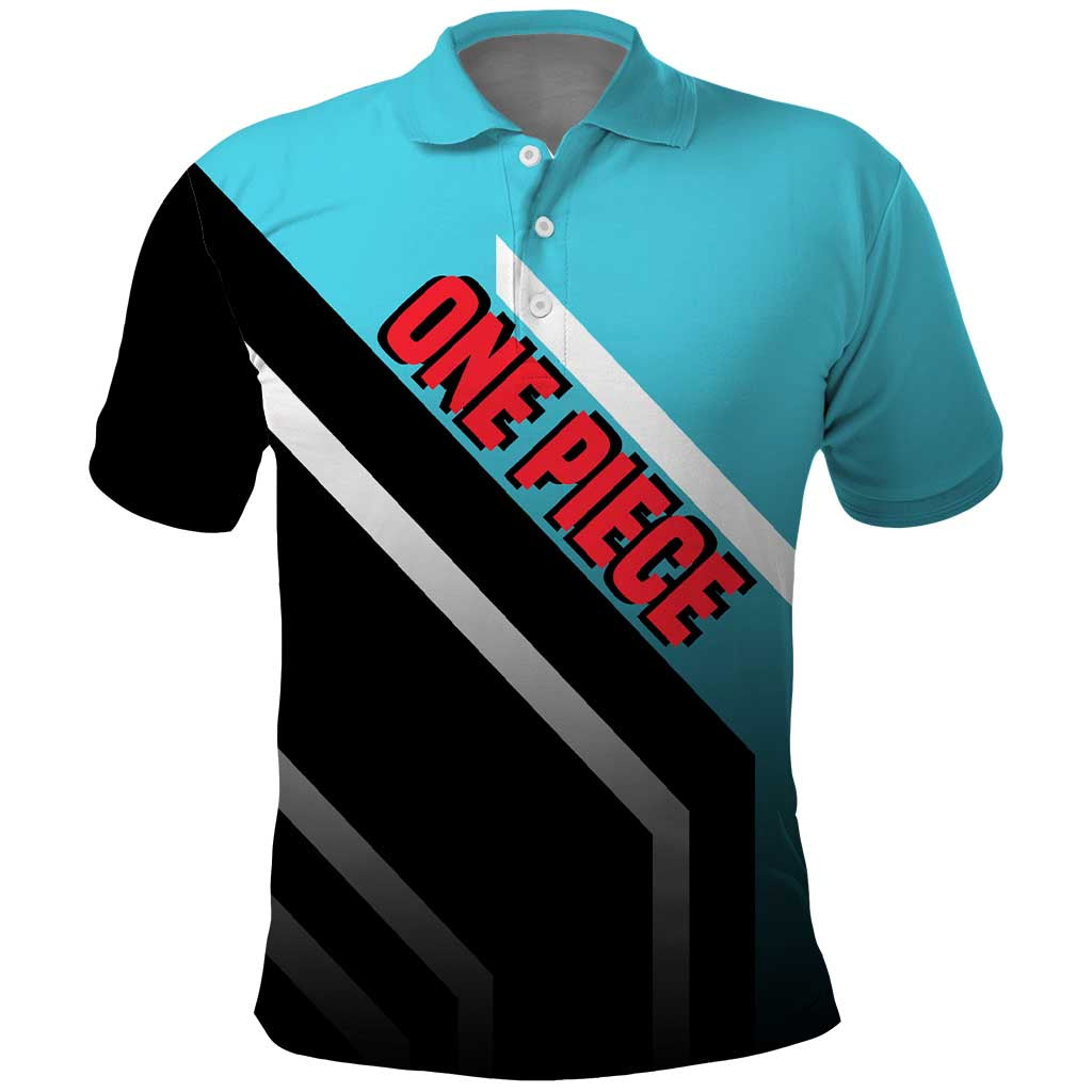 Yamato One Piece Polo Shirt with Fierce Battle Pose and Energetic Design - The Mazicc