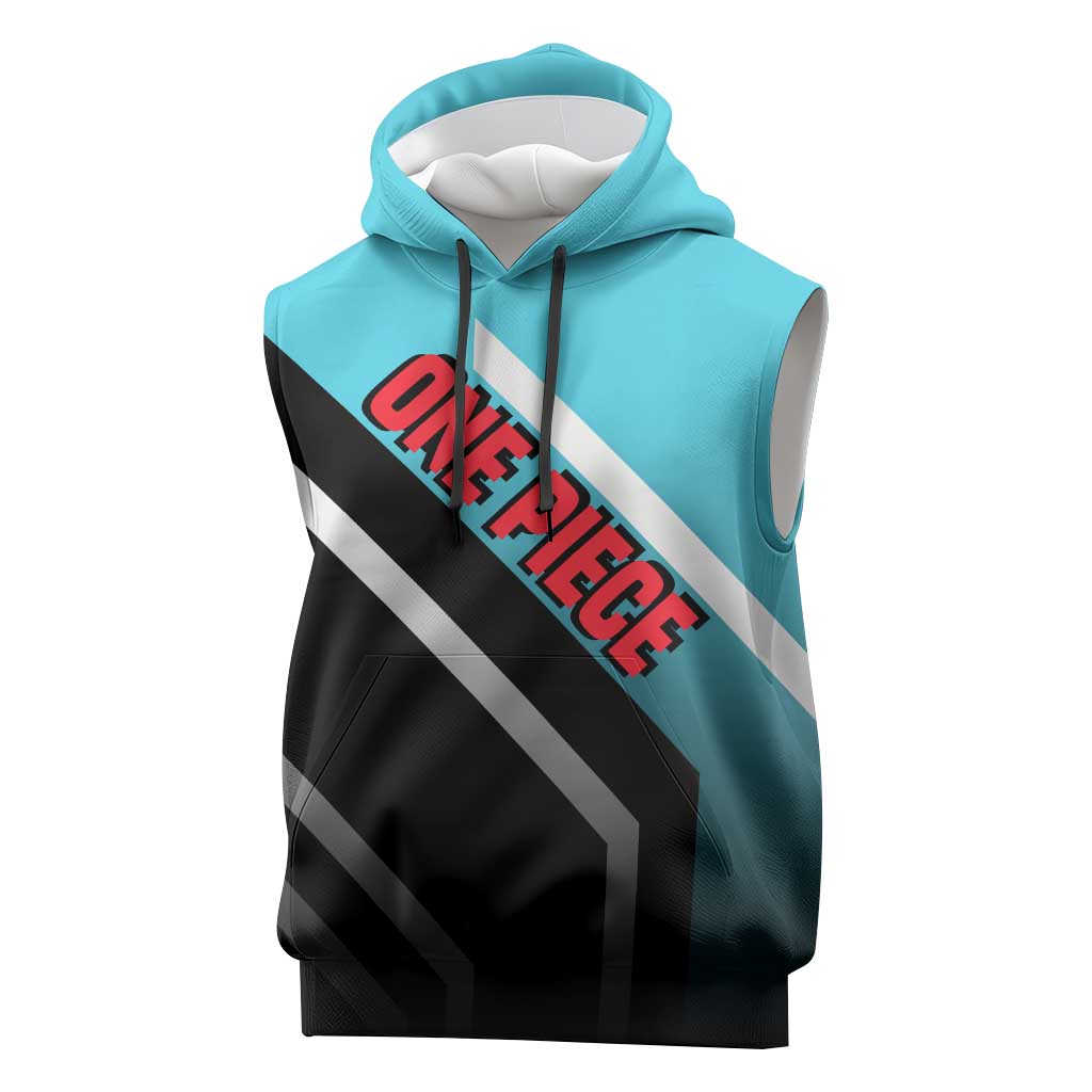 Yamato One Piece Sleeveless Hoodie with Fierce Battle Pose and Energetic Design - The Mazicc