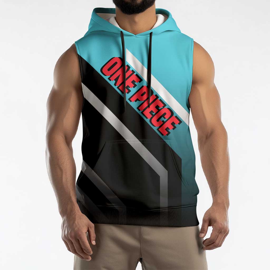 Yamato One Piece Sleeveless Hoodie with Fierce Battle Pose and Energetic Design - The Mazicc