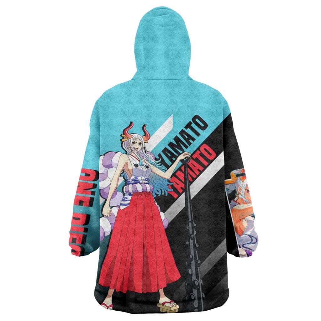 Yamato One Piece Wearable Blanket Hoodie with Fierce Battle Pose and Energetic Design - The Mazicc