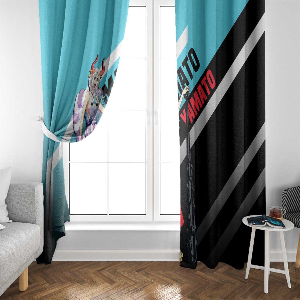 Yamato One Piece Window Curtain with Fierce Battle Pose and Energetic Design - The Mazicc
