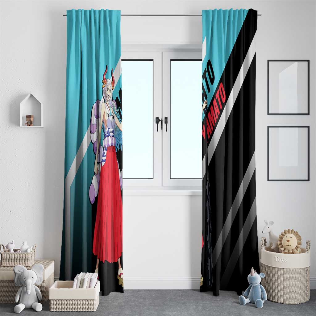 Yamato One Piece Window Curtain with Fierce Battle Pose and Energetic Design - The Mazicc