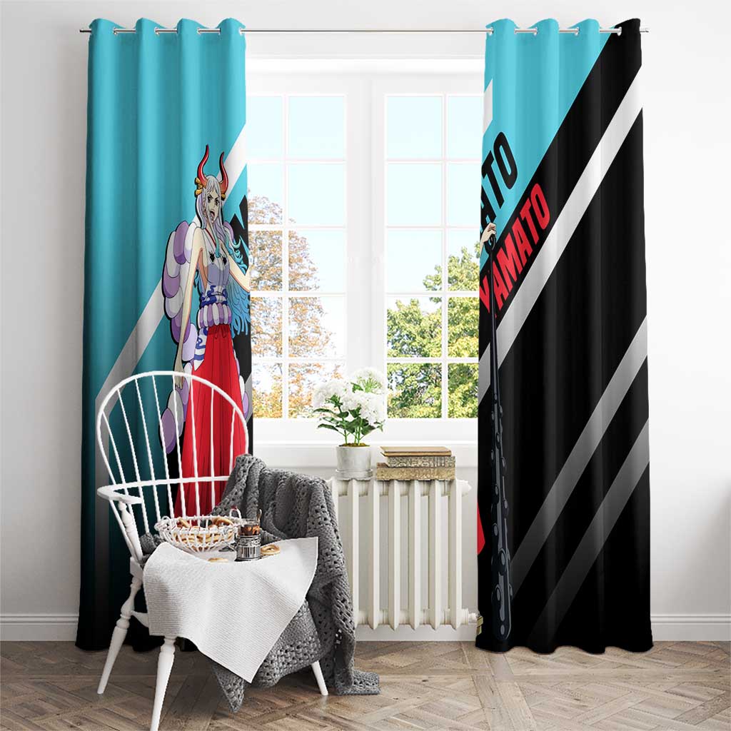 Yamato One Piece Window Curtain with Fierce Battle Pose and Energetic Design - The Mazicc