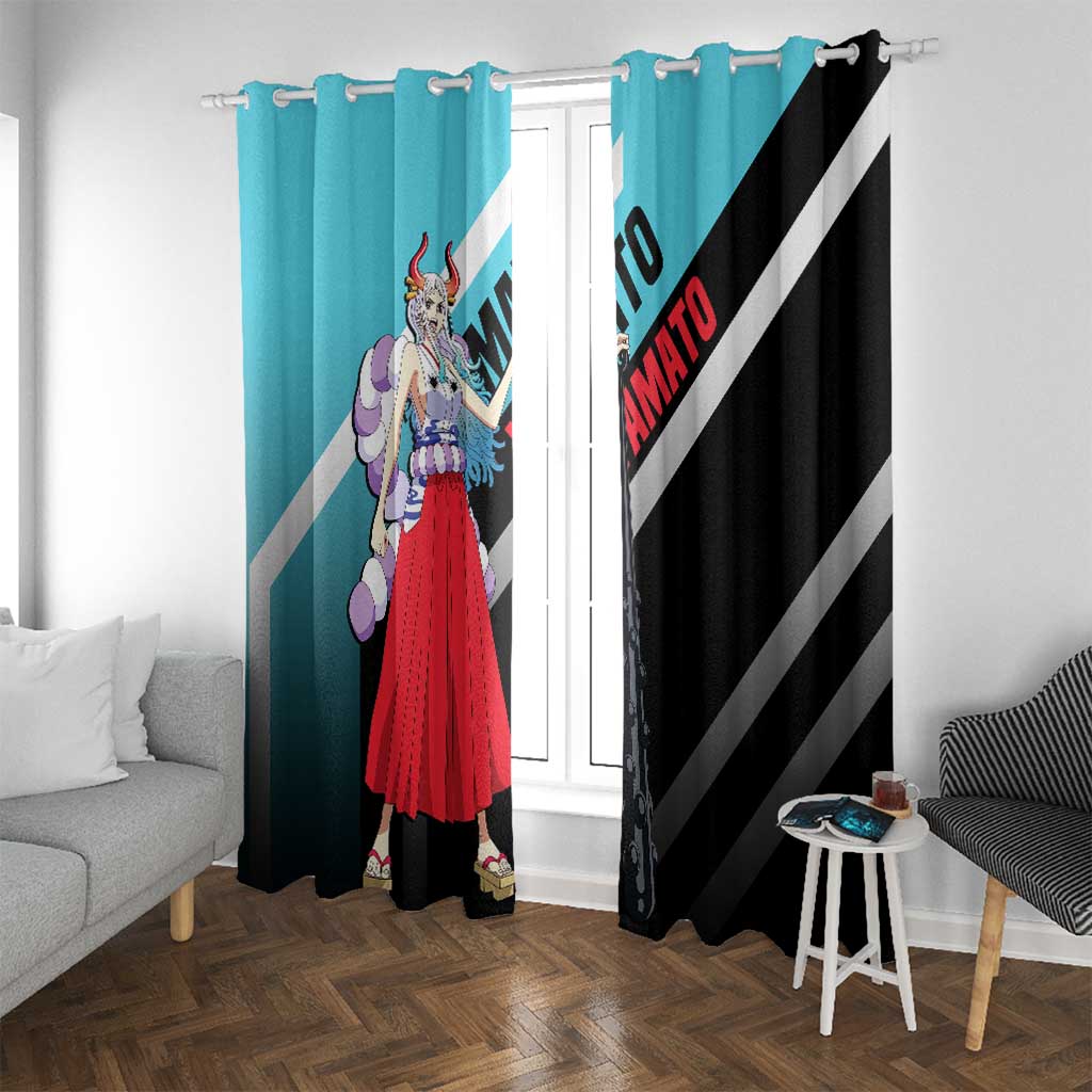 Yamato One Piece Window Curtain with Fierce Battle Pose and Energetic Design - The Mazicc