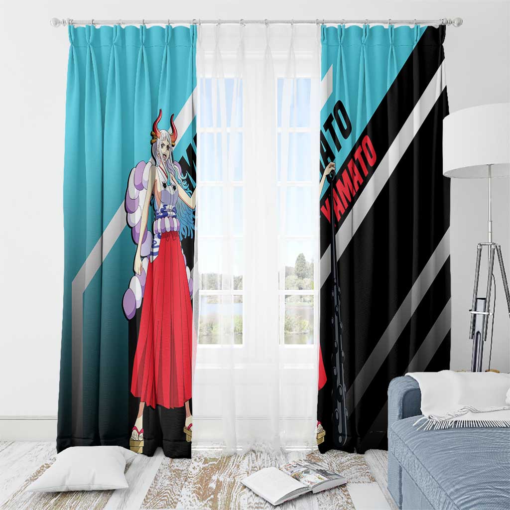 Yamato One Piece Window Curtain with Fierce Battle Pose and Energetic Design - The Mazicc
