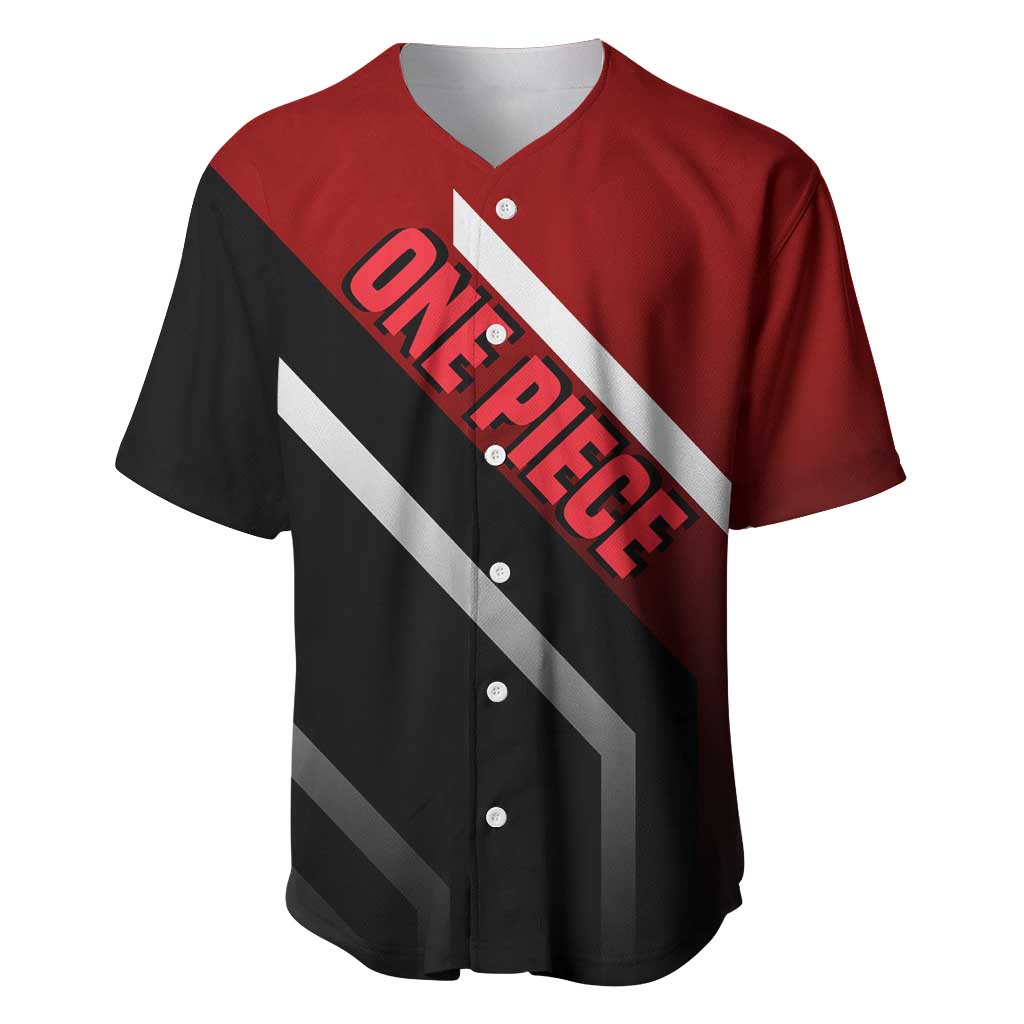 Shanks One Piece Baseball Jersey with Red-Haired Captain Pose and Bold Pirate Design - The Mazicc