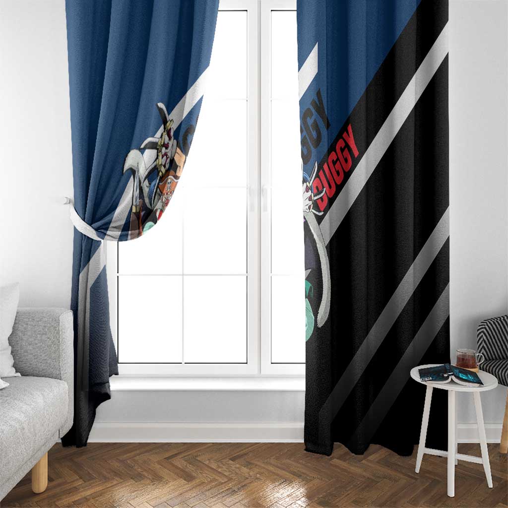 Buggy One Piece Window Curtain with Clown Pirate Pose and Colorful Bold Design - The Mazicc
